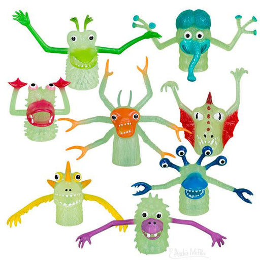 Archie McPhee - Glow In The Dark Monster Finger Puppets