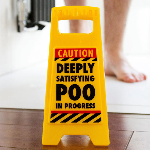 Boxer Gifts - Satisfying Poo Desk Warning Sign