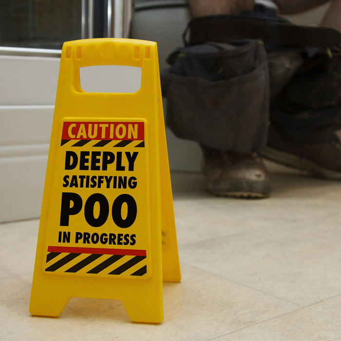 Boxer Gifts - Satisfying Poo Desk Warning Sign