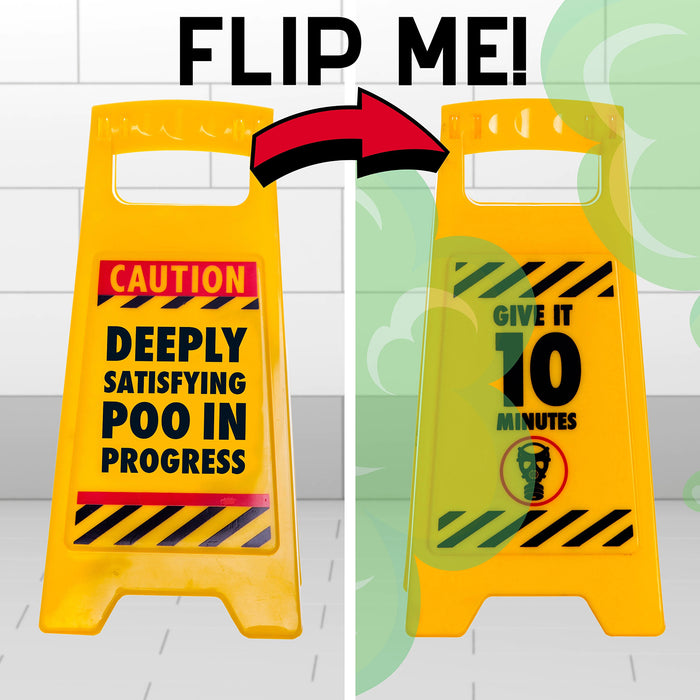 Boxer Gifts - Satisfying Poo Desk Warning Sign