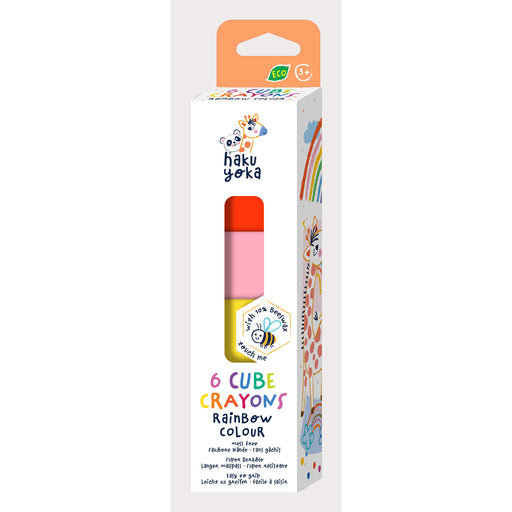 Cube Crayons - Rainbow Theme (6 Pack)