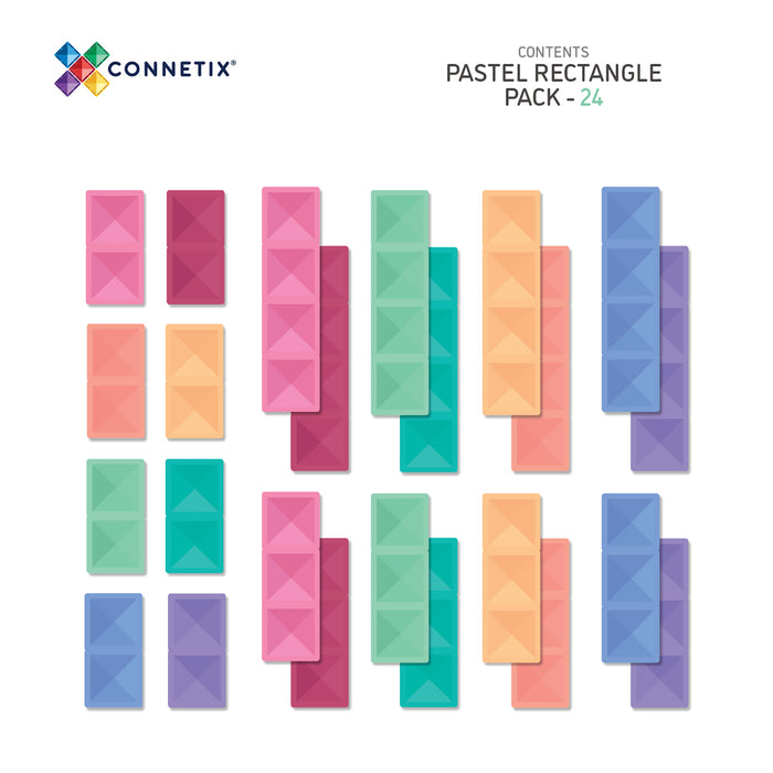 Connetix - Pastel Rectangle Pack (24 Pieces)