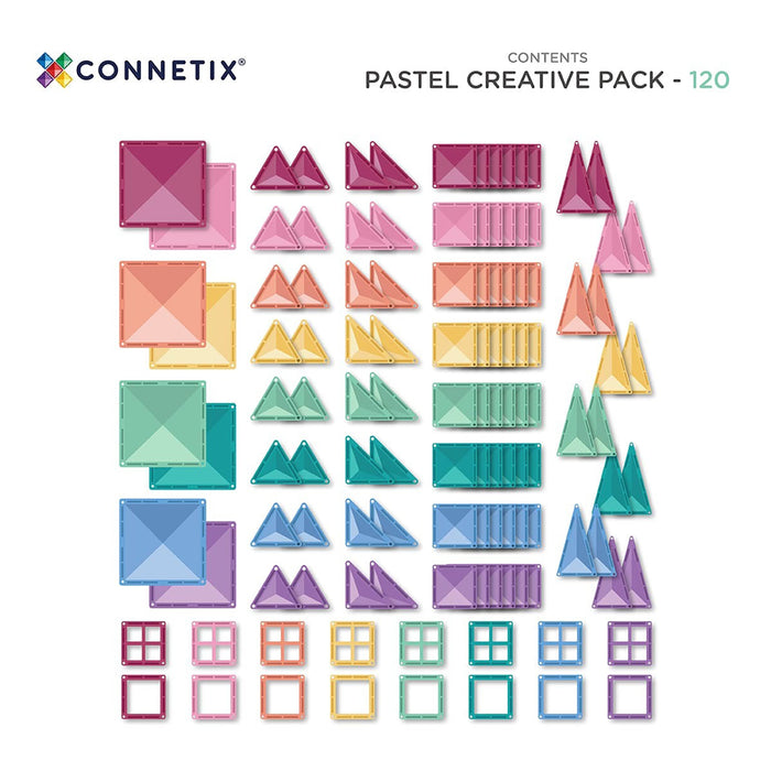 Connetix - Pastel Creative Pack (120 Pieces)