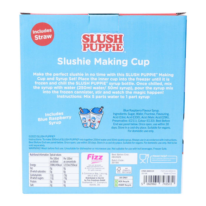 Slush Puppie - Making Cup & Blue Raspberry Syrup Set