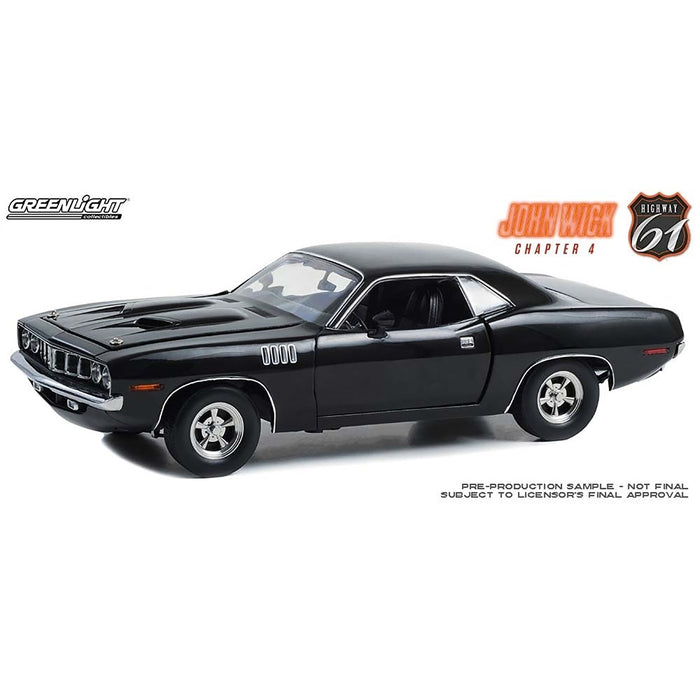 1:18 John Wick Chapter 4 (2023) 1971 Plymouth Cuda Movie