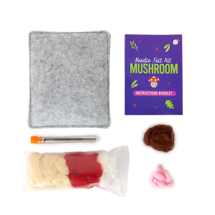 Mushroom Needle Felting Kit