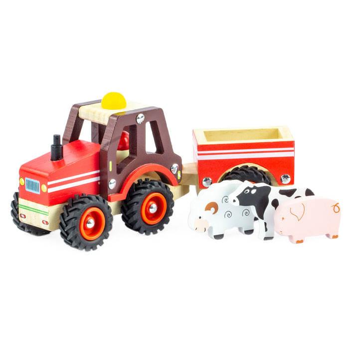 Keycraft - Wooden Tractor & Trailer