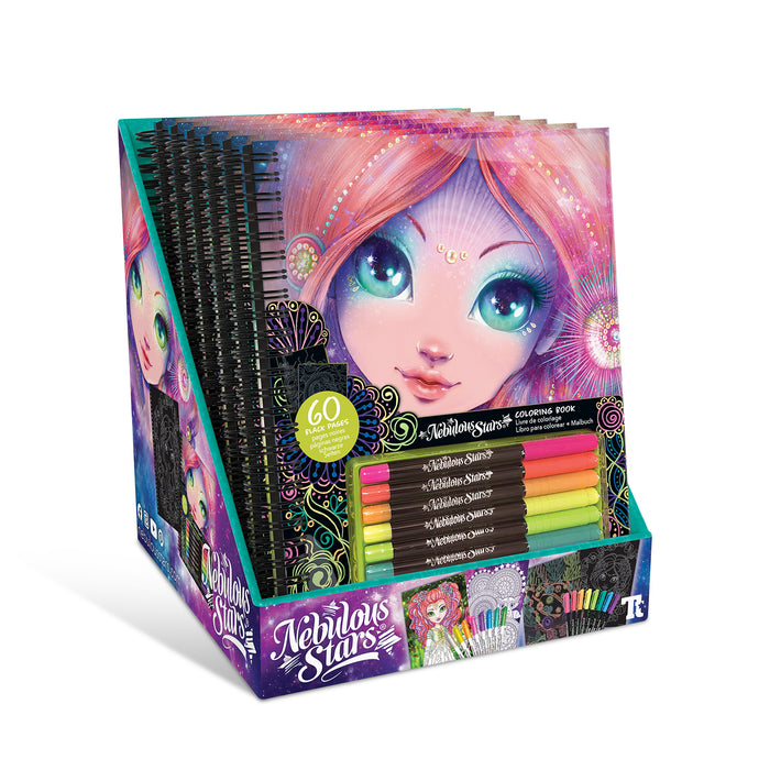 Black Pages Coloring Book - Coralia (Neon Pens) - COOKIE JAR