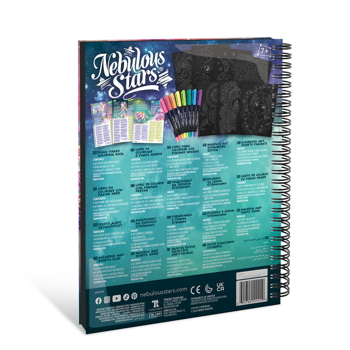 Black Pages Coloring Book - Coralia (Neon Pens) - COOKIE JAR