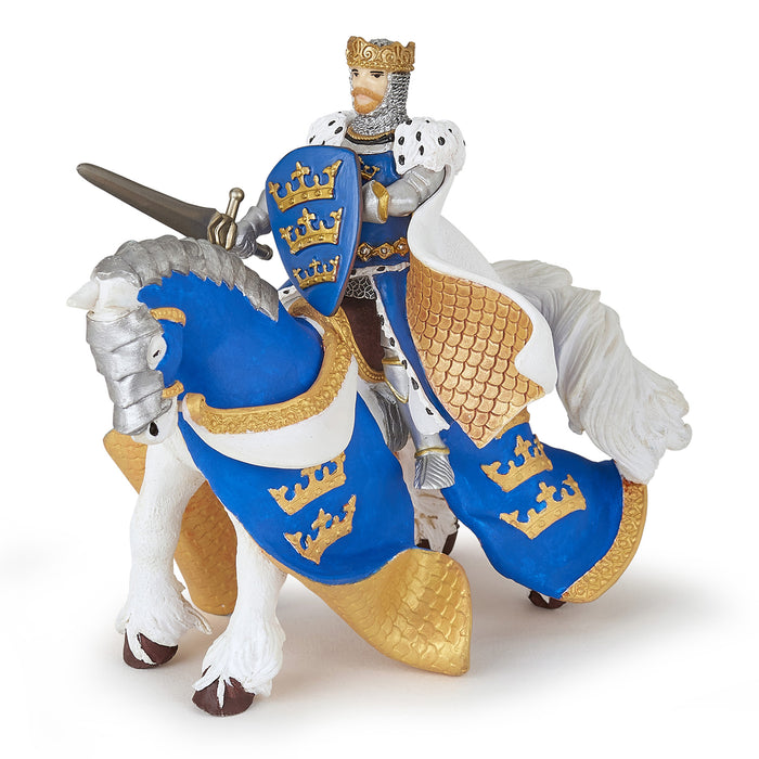 Papo - Blue King Arthur's horse Figurine