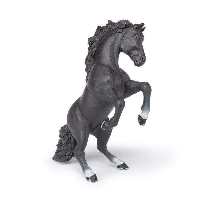 Papo - Black reared up horse Figurine