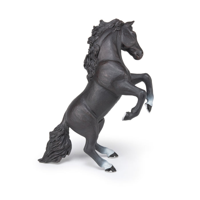 Papo - Black reared up horse Figurine