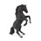 Papo - Black reared up horse Figurine