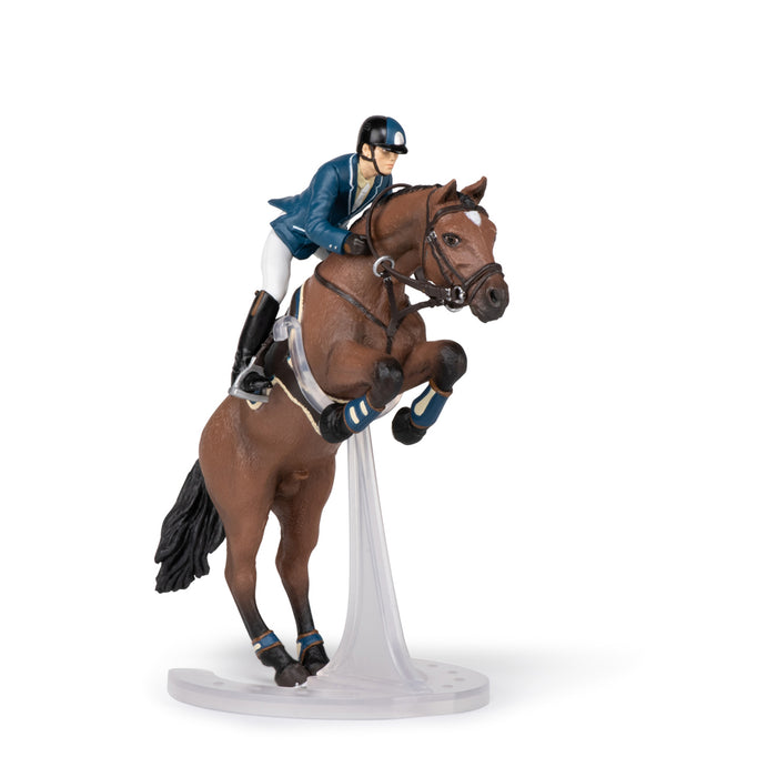 Papo - Jumping horse and horseman Figurine