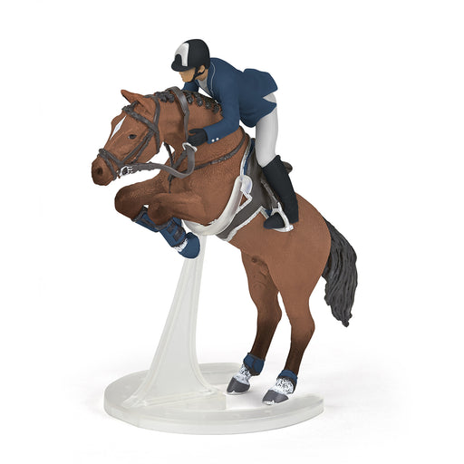 Papo - Jumping horse and horseman Figurine