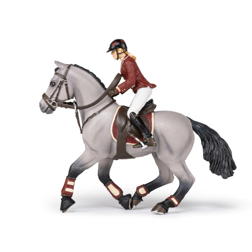 Papo - Competition horse and horsewoman Figurine