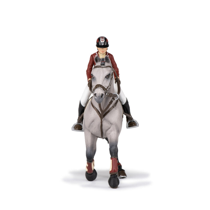 Papo - Competition horse and horsewoman Figurine