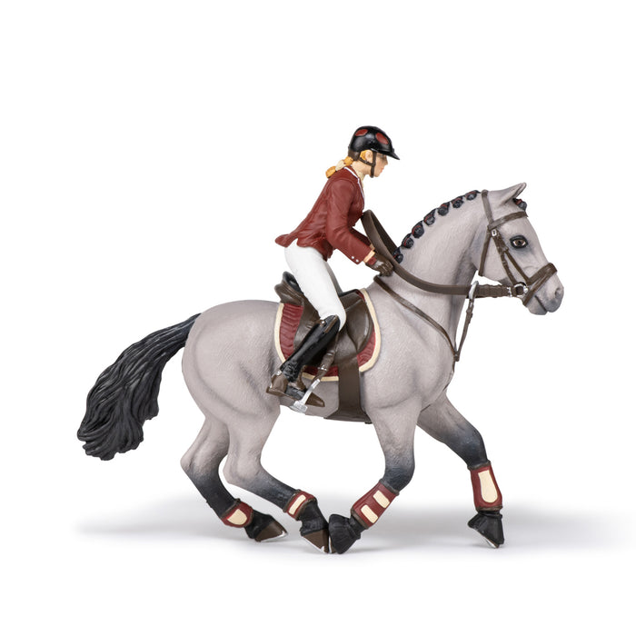 Papo - Competition horse and horsewoman Figurine