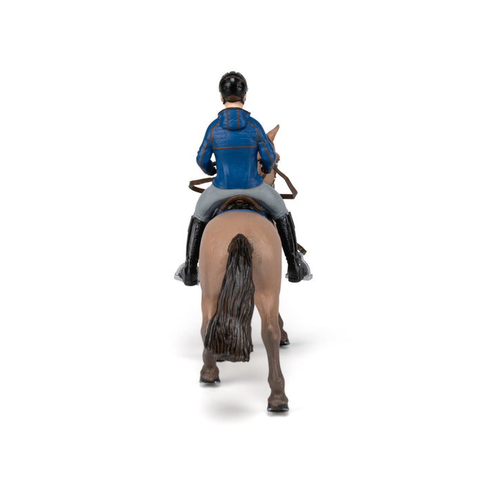 Papo - Walking horse and horseman Figurine