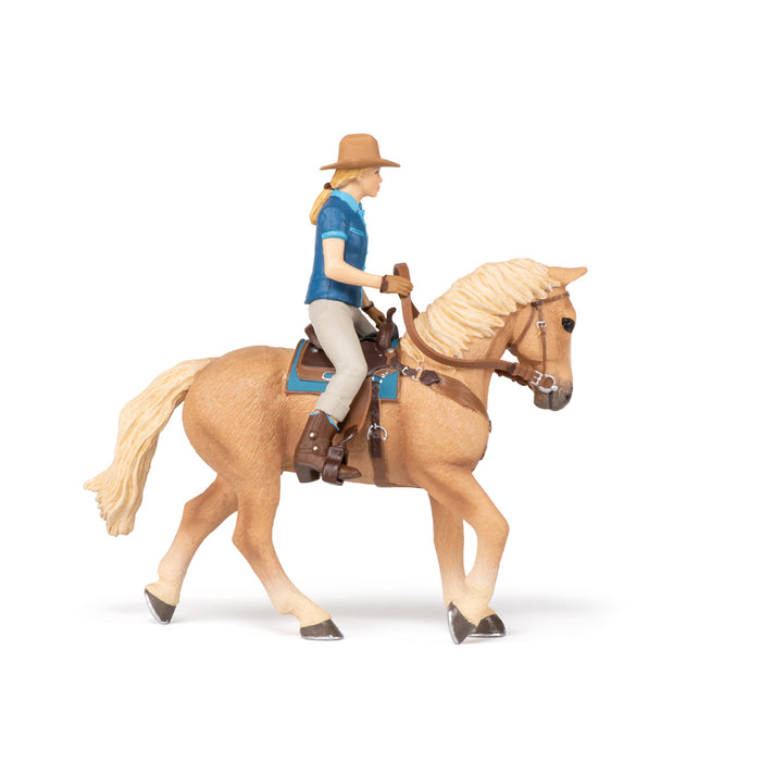 Papo - Cowgirl and her horse Figurine