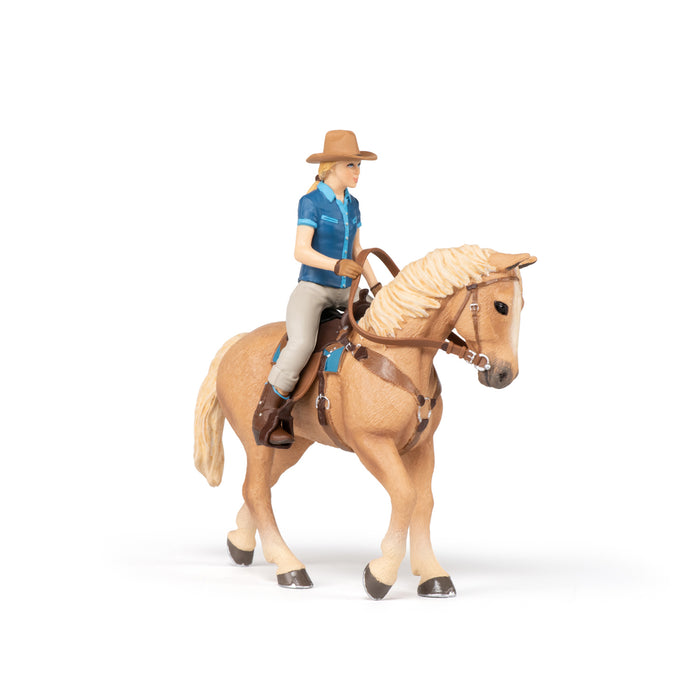 Papo - Cowgirl and her horse Figurine