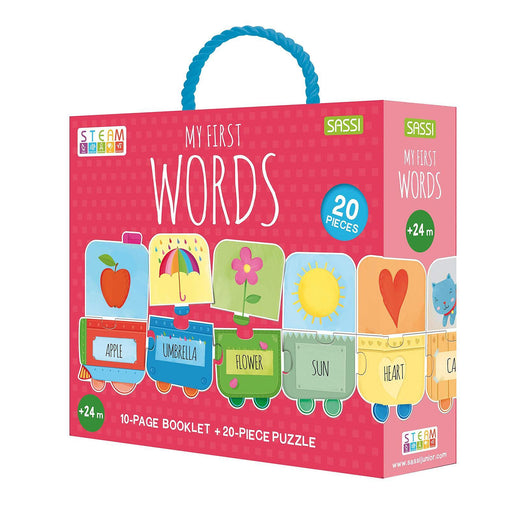Sassi My First Words Train Puzzle and Book Set