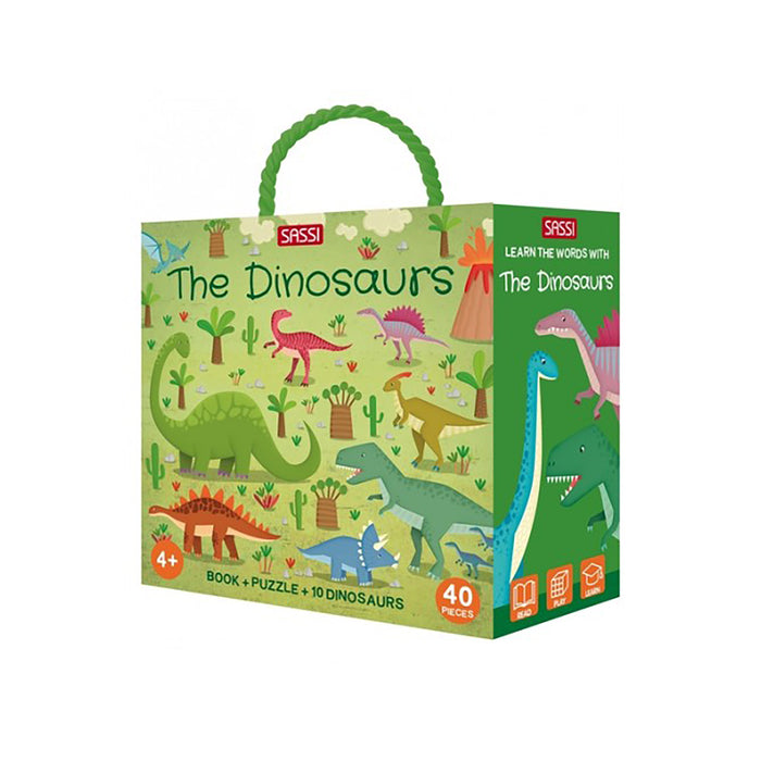 Sassi Learn - Dinosaurs 3D Puzzle and Book Set