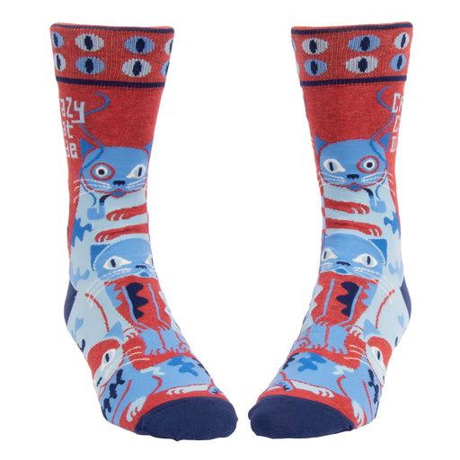 Mens Socks - Crazy Cat Dude Socks