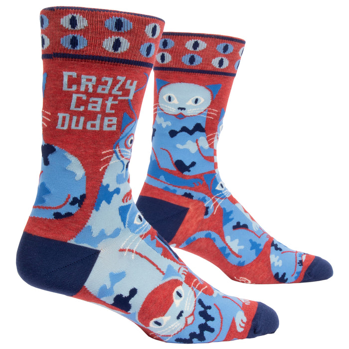 Mens Socks - Crazy Cat Dude Socks