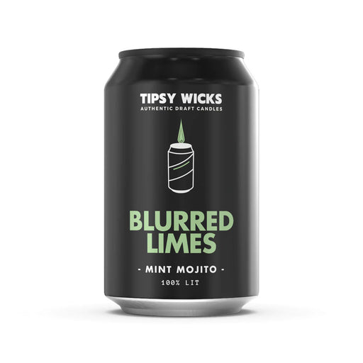 Tipsy Wicks - Alcohol Scented Soy Wax Candle (300mL Can Size) - Blurred Limes