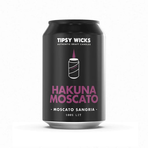 Tipsy Wicks - Alcohol Scented Soy Wax Candle (300mL Can Size) - Hakuna Moscato