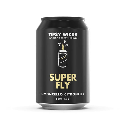 Tipsy Wicks - Alcohol Scented Soy Wax Candle (300mL Can Size) - Super Fly