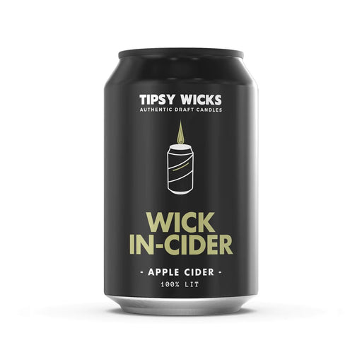 Tipsy Wicks - Alcohol Scented Soy Wax Candle (300mL Can Size) - Wick In-Cider