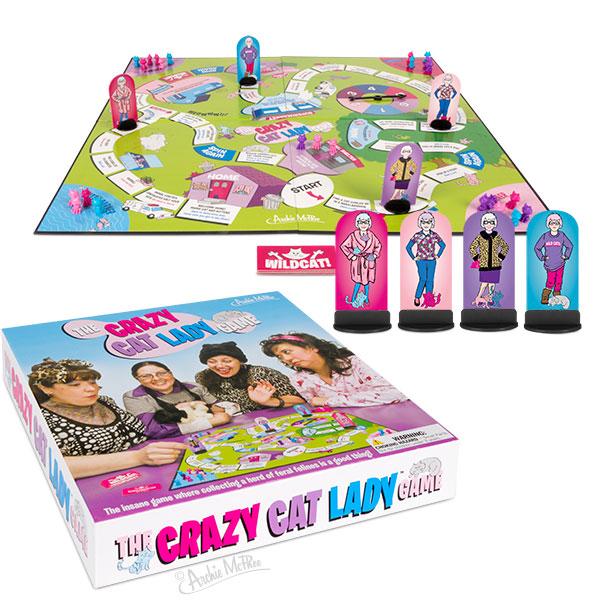 Archie McPhee - Crazy Cat Lady Board Game | Cookie Jar - Home of the Coolest Gifts, Toys & Collectables