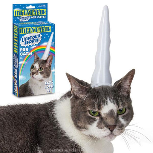 Archie McPhee - Inflatable Unicorn Horn For Cats | Cookie Jar - Home of the Coolest Gifts, Toys & Collectables
