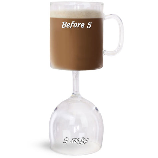 BigMouth Before & After 5 Coffee & Wine Glass | Cookie Jar - Home of the Coolest Gifts, Toys & Collectables