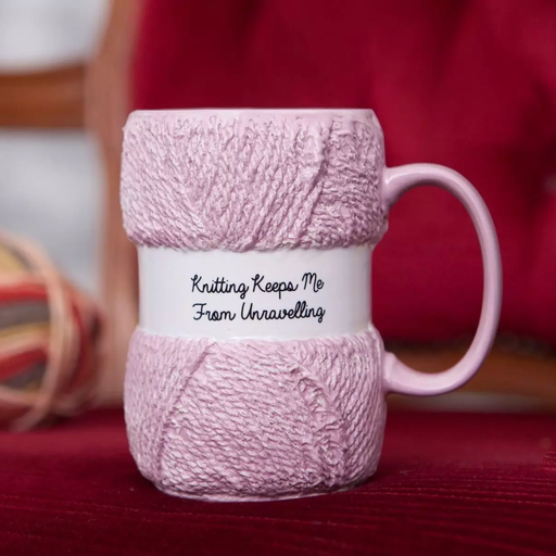 Knitting Mug - Unravelling