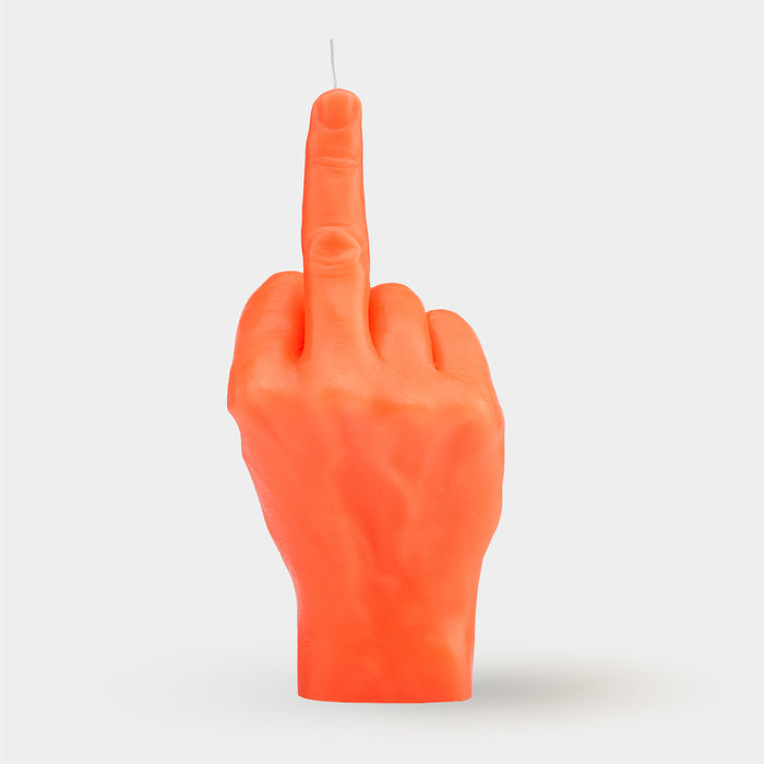 F*ck You Candle Hand - Neon Orange