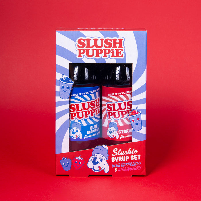 Slush Puppie - Twin Pack Syrups Blue Raspberry and Strawberry  500ml