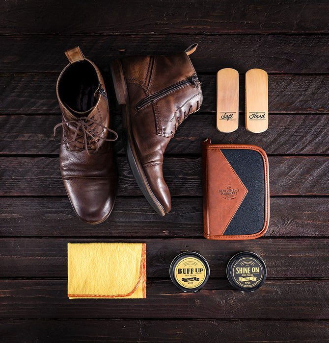 Gentlemen's Hardware - Charcoal Shoe Shine Kit