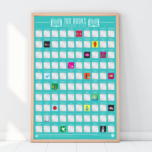 Bucket List Scratch Poster - 100 Books