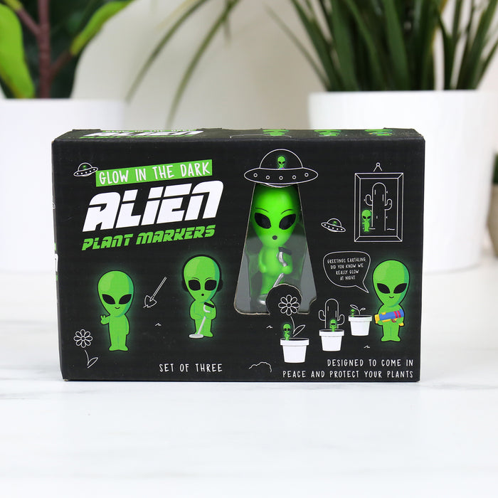 Mini Plant Pot Glow In The Dark Aliens