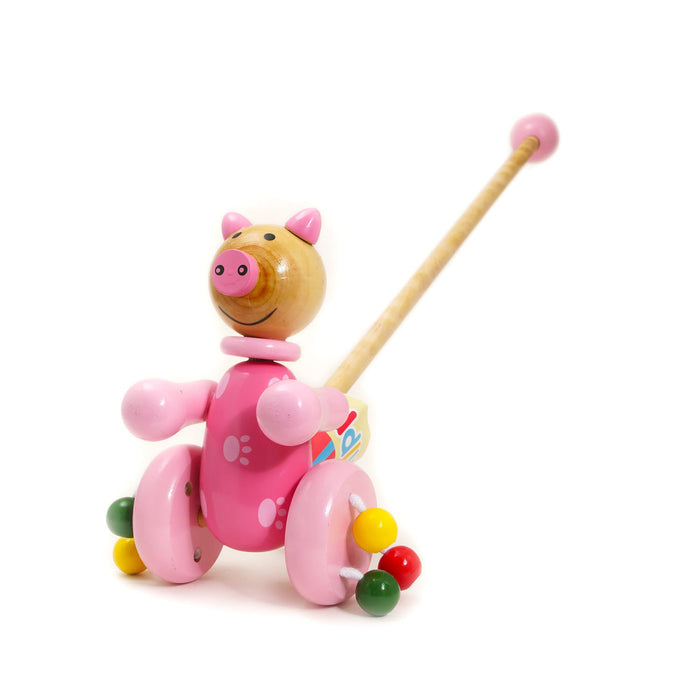 Wooden Push Along Piggy