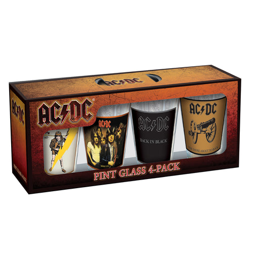 AC/DC Classic Covers 16 oz Pint Glass - 4 Pack