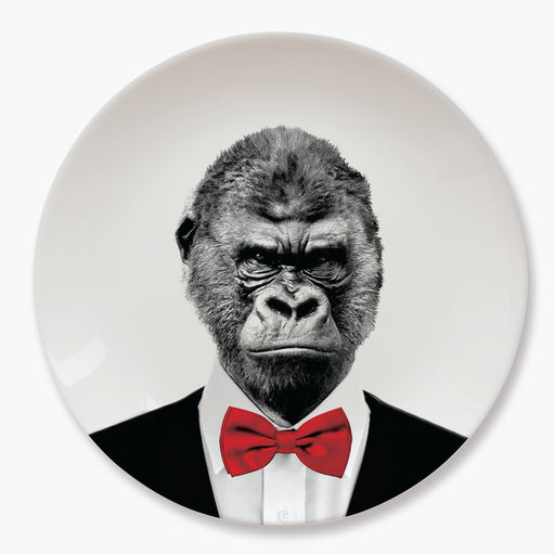 Mustard - Wild Dining - Gary Gorilla Ceramic Dinner Plate