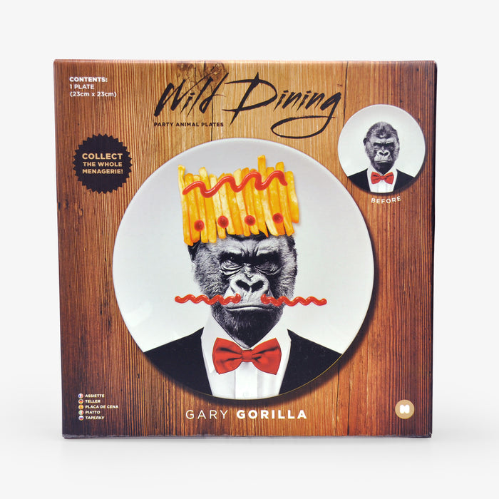 Mustard - Wild Dining - Gary Gorilla Ceramic Dinner Plate