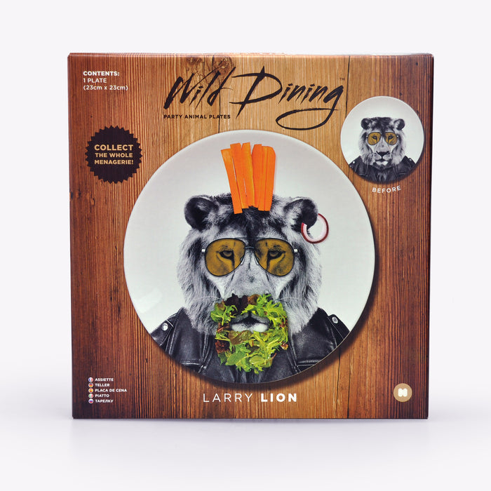 Mustard - Wild Dining - Larry Lion Ceramic Dinner Plate | Cookie Jar - Home of the Coolest Gifts, Toys & Collectables