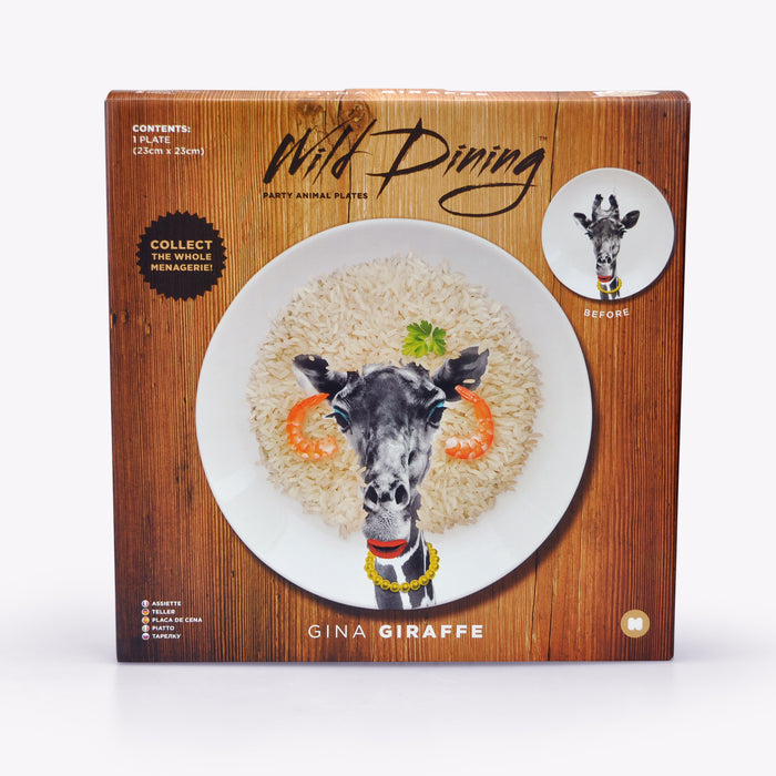 Mustard - Wild Dining - Gina Giraffe Ceramic Dinner Plate | Cookie Jar - Home of the Coolest Gifts, Toys & Collectables