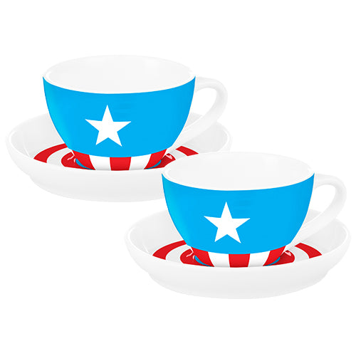 Captain America Tea Cup & Saucer - Set of 2 | Cookie Jar - Home of the Coolest Gifts, Toys & Collectables