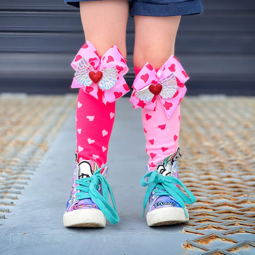Love Heart Socks with Bows